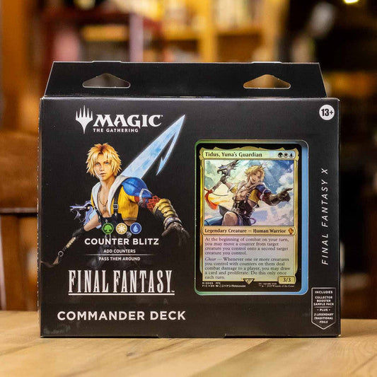 Hot Sale-Magic the Gathering  Final Fantasy X Commander Deck Counter Blitz Tidus MTG FF